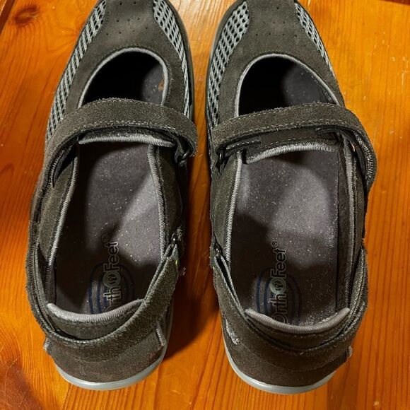 Ortho Feet Sanibel Mary Jane Gray Orthotic Shoes. Size 10B. Great Used Condition - Picture 6 of 9